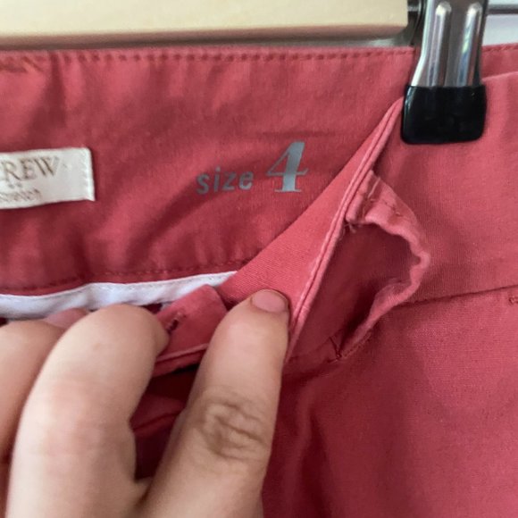 J. Crew Factory Frankie Shorts Women's Size 4 Stretch Rust Modest Pockets - Picture 3 of 4